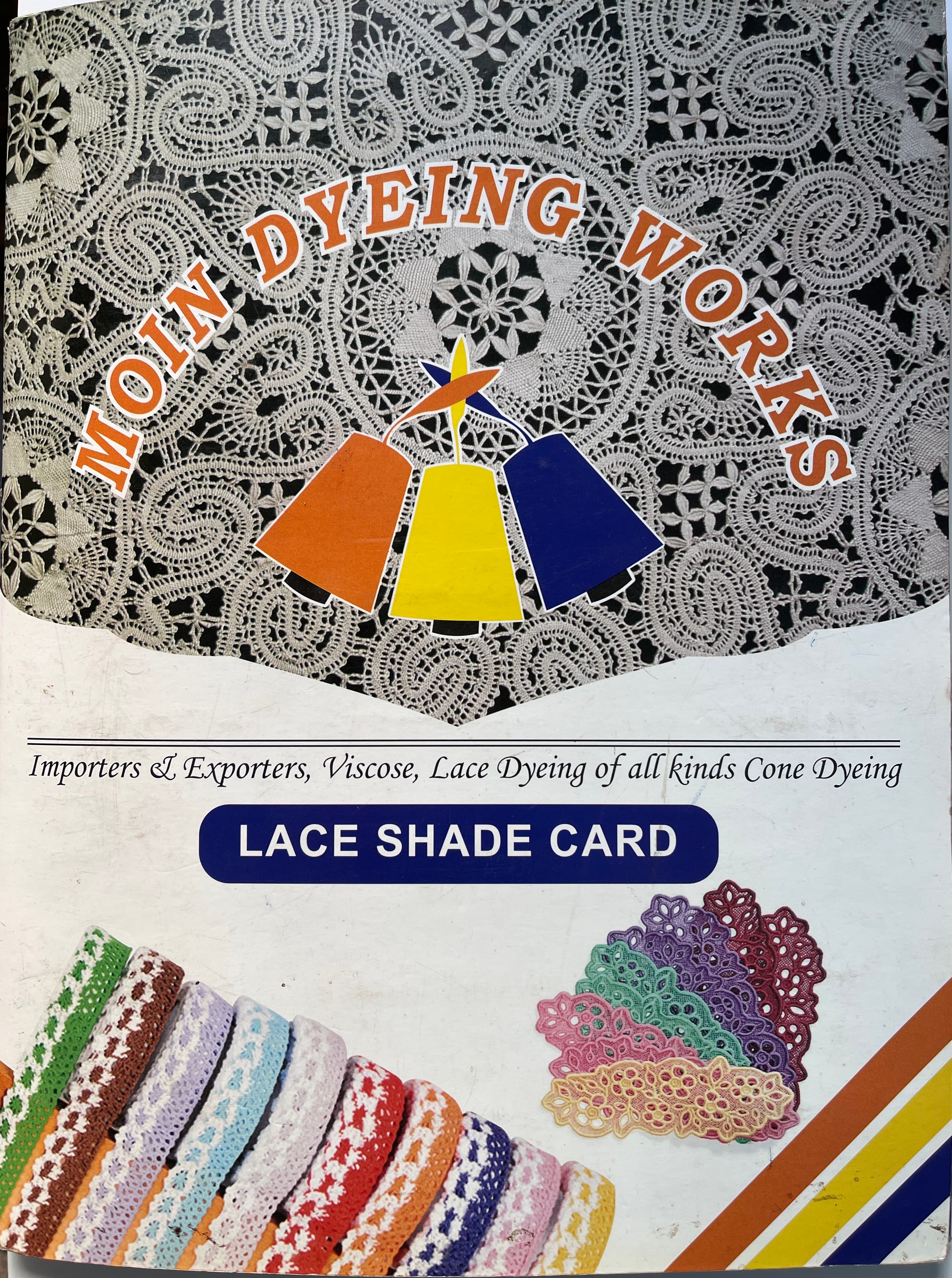 Moin Dyeing Works lace shade card cover